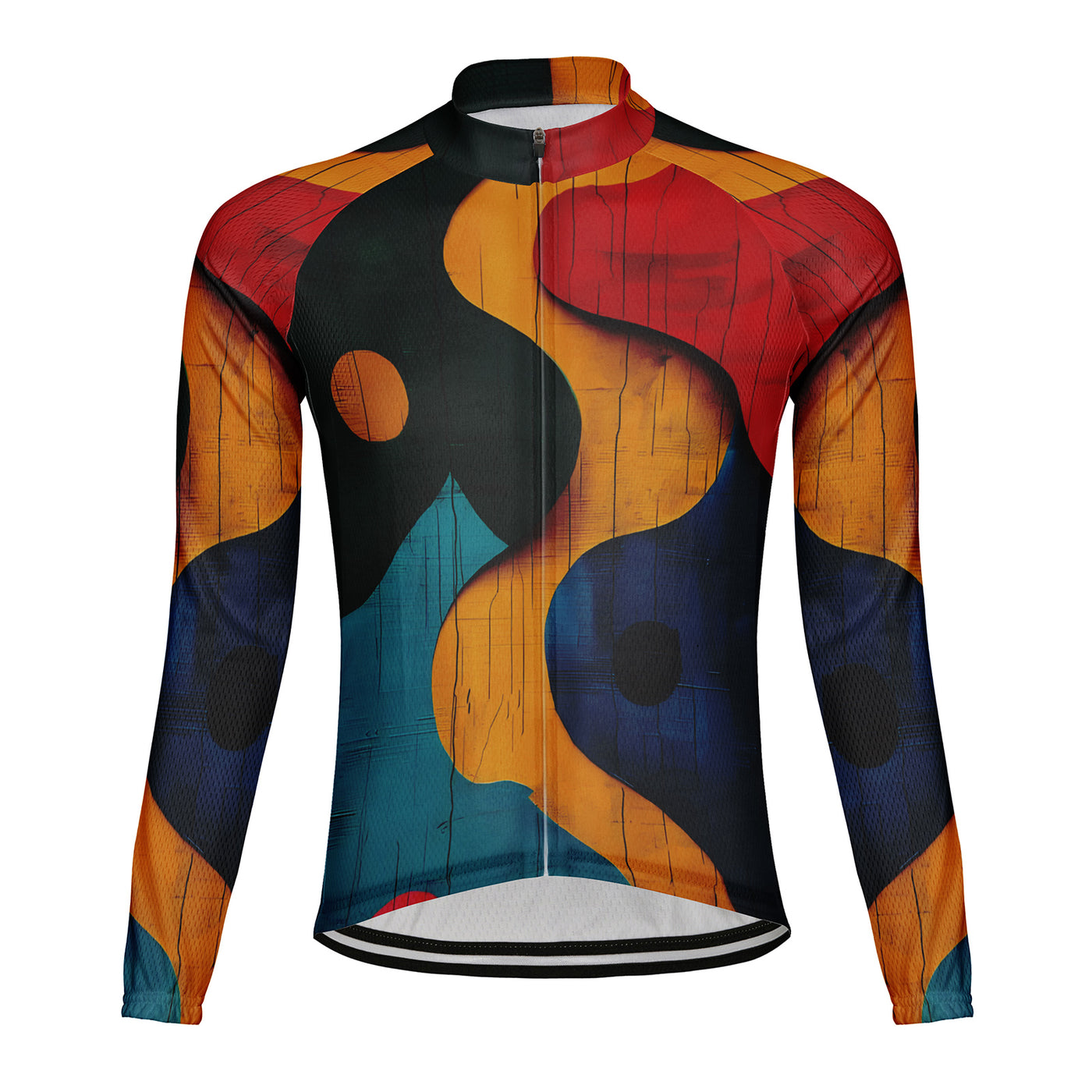 Customized Geometric figure Men's Cycling Jersey Long Sleeve