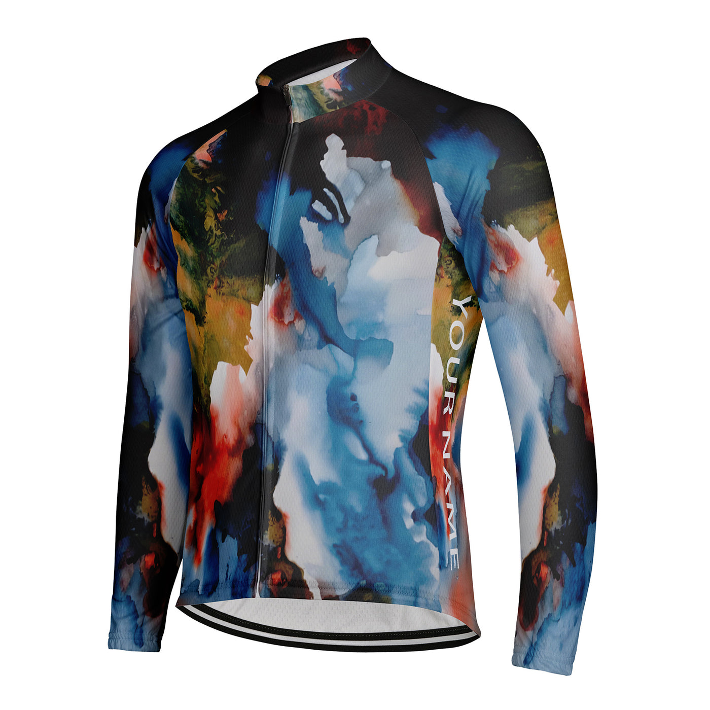 Customized 3D Oil Painting Men's Cycling Jersey Long Sleeve