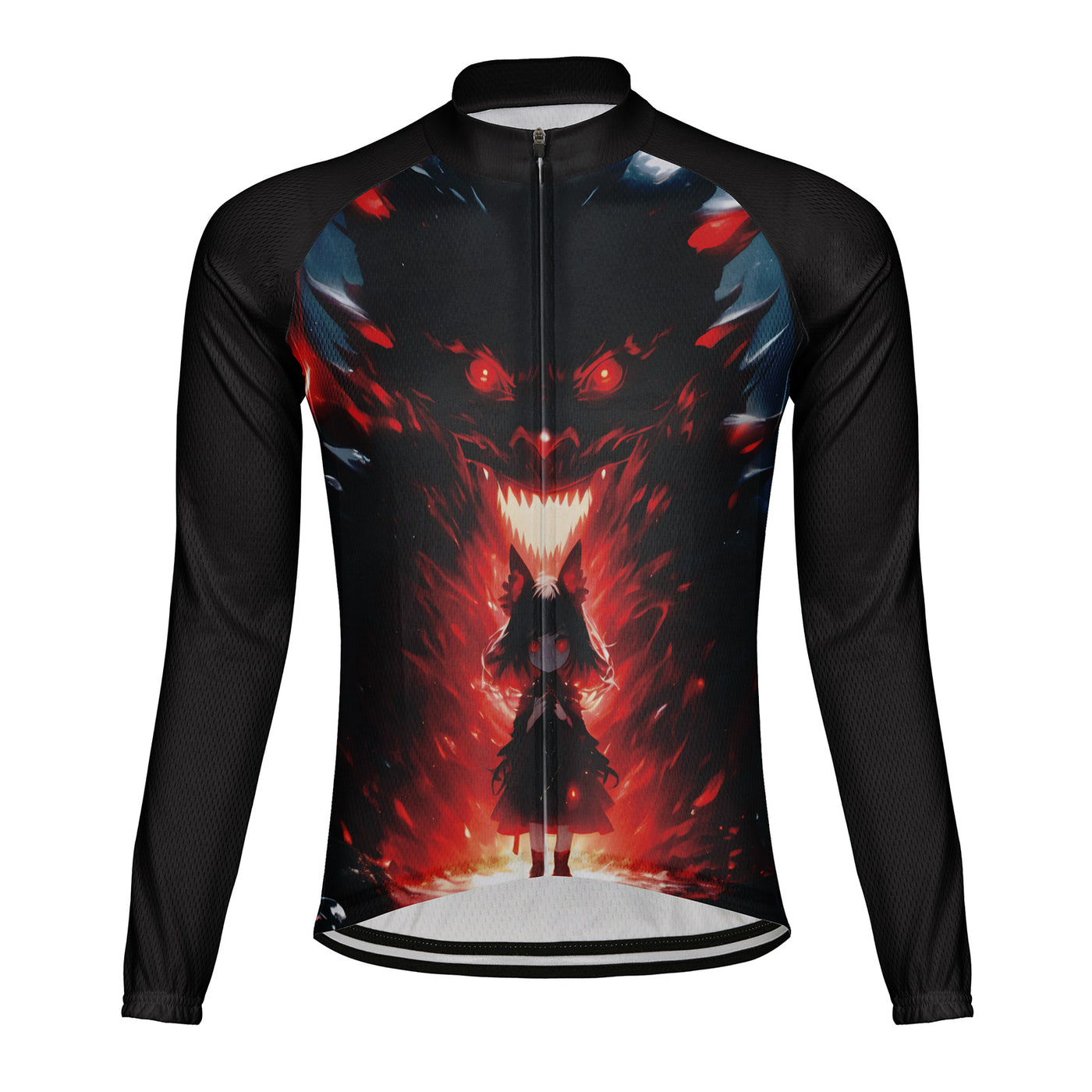 Customized Fantasy Creatures Men's Winter Thermal Fleece Cycling Jersey Long Sleeve