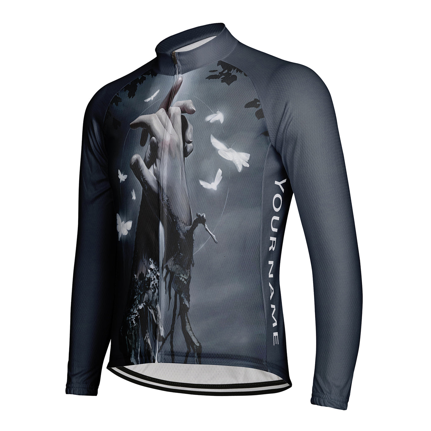 Customized Terrifying Hand In Hand Men's Cycling Jersey Long Sleeve