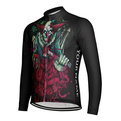 Customized Brandon Heart Men's Winter Thermal Fleece Cycling Jersey Long Sleeve