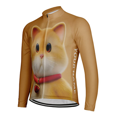 Customized Lucky Cat Men's Cycling Jersey Long Sleeve