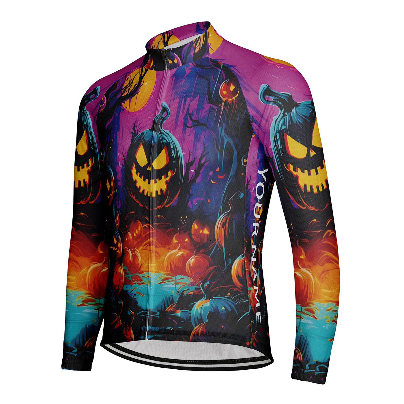 Customized Halloween Men's Cycling Jersey Long Sleeve