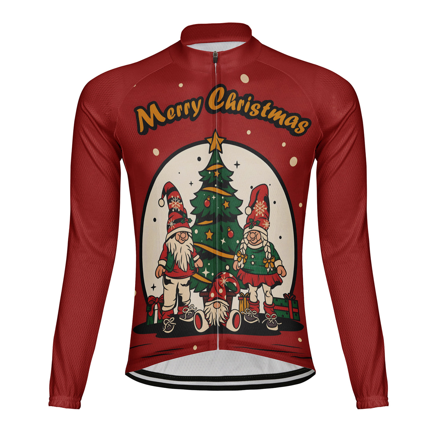 Customized Christmas Men's Cycling Jersey Long Sleeve