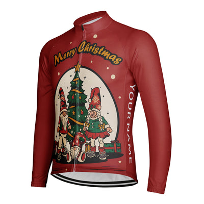 Customized Christmas Men's Cycling Jersey Long Sleeve