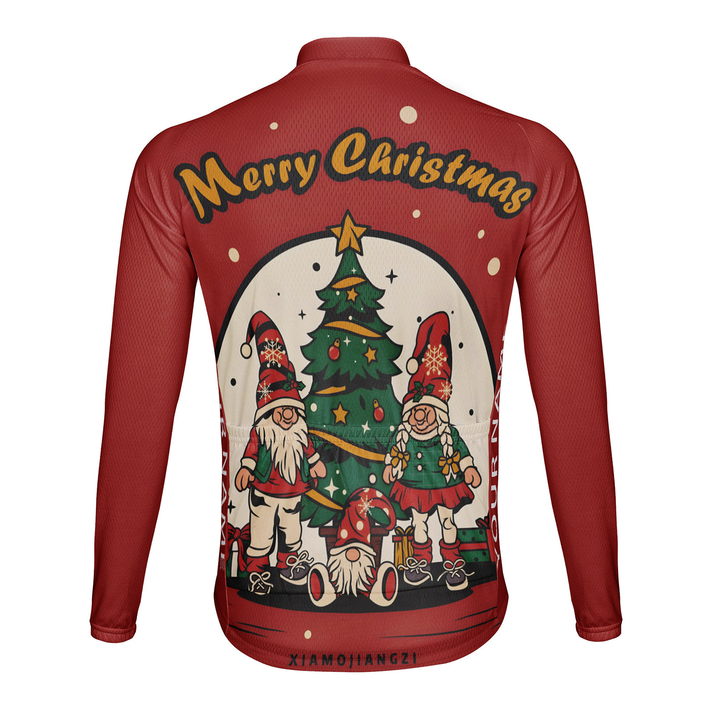 Customized Christmas Men's Cycling Jersey Long Sleeve