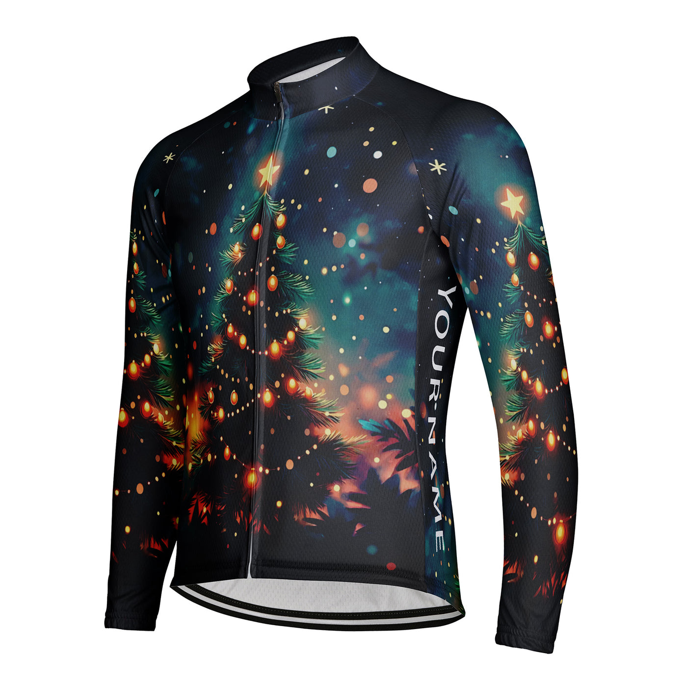 Customized Christmas Men's Cycling Jersey Long Sleeve