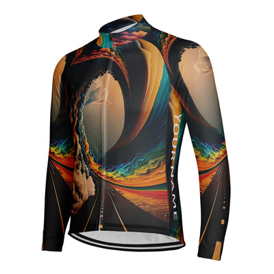 Customized Dream Road Men's Winter Thermal Fleece Cycling Jersey Long Sleeve