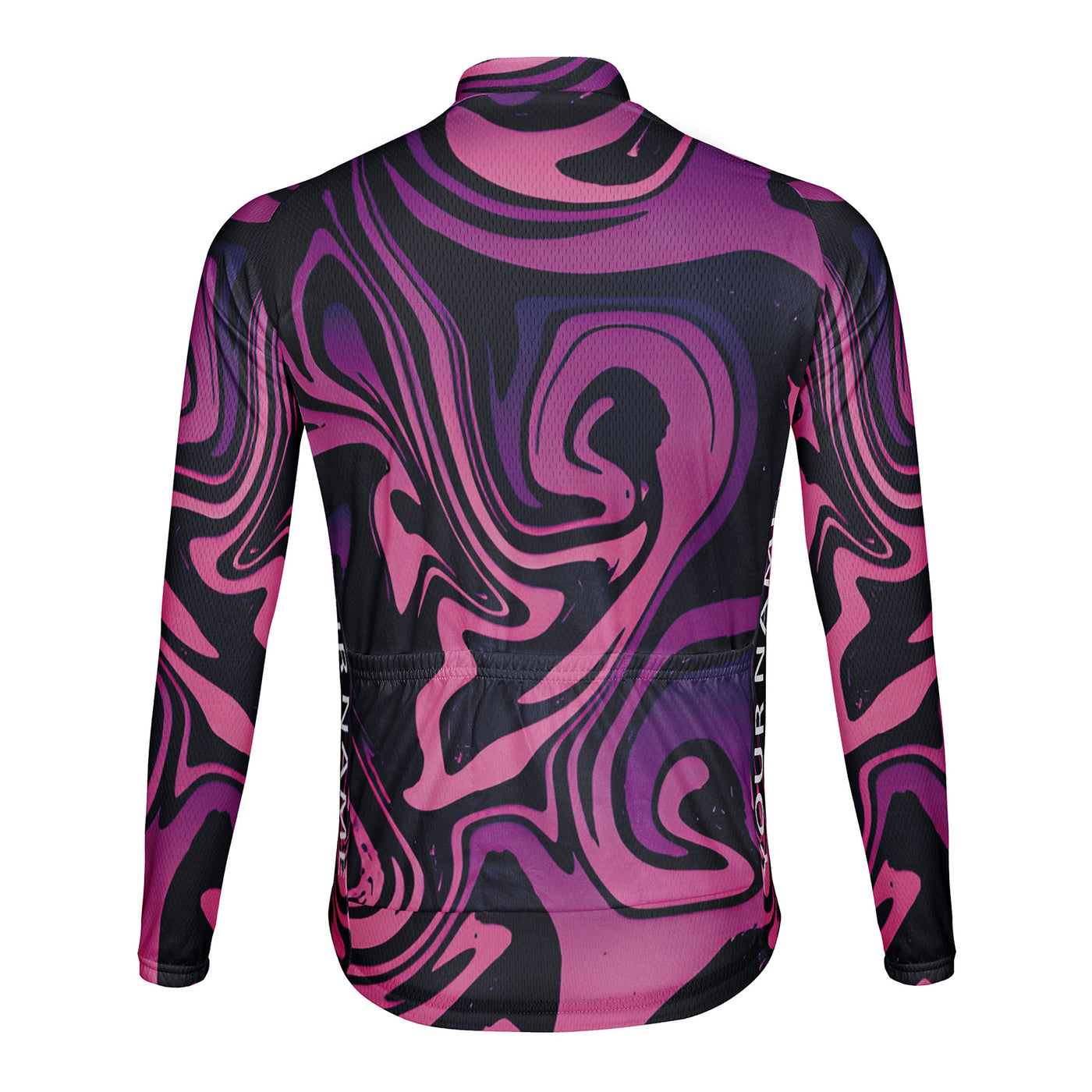 Customized Liquid flow pattern Men's Cycling Jersey Long Sleeve