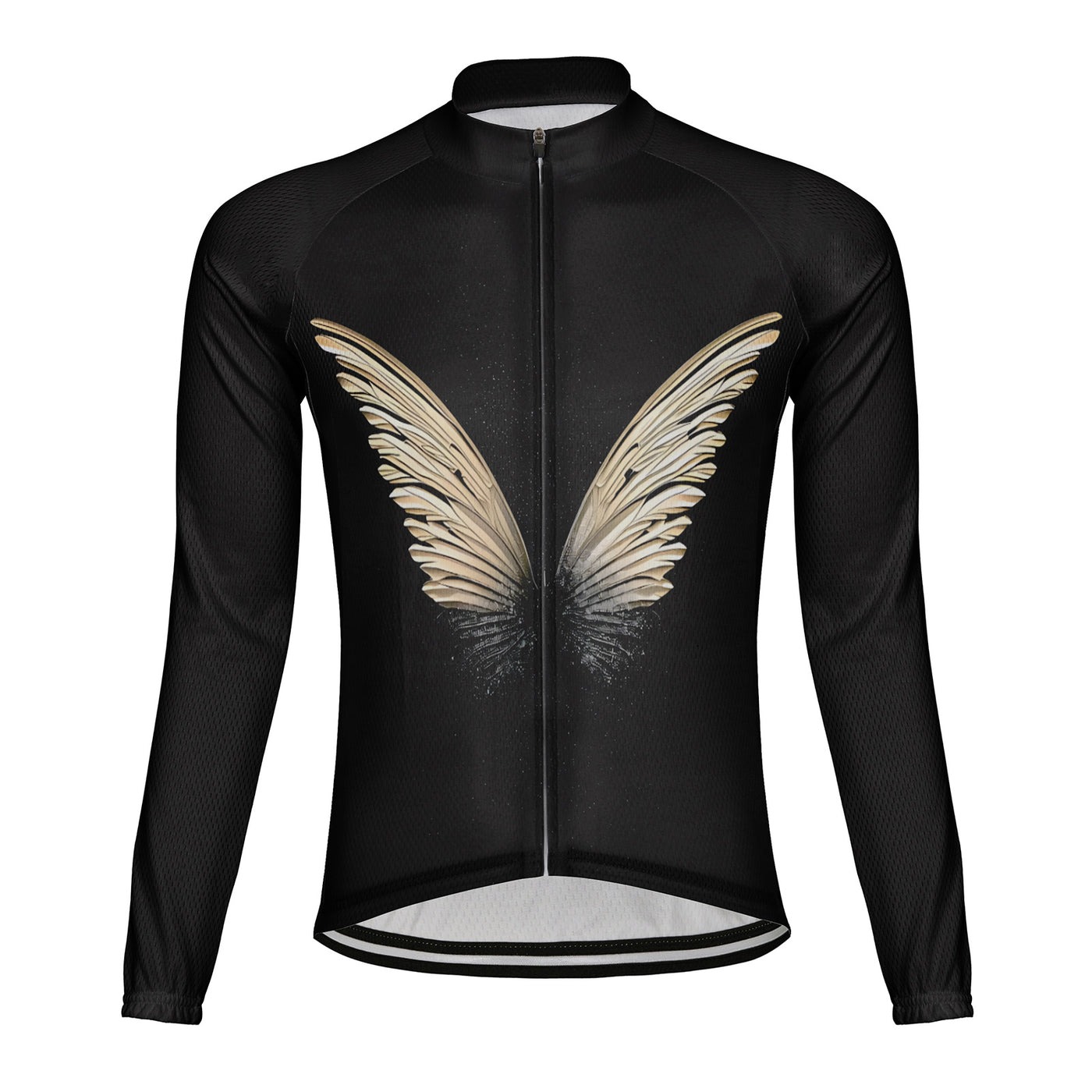 Customized Butterfly Men's Winter Thermal Fleece Cycling Jersey Long Sleeve