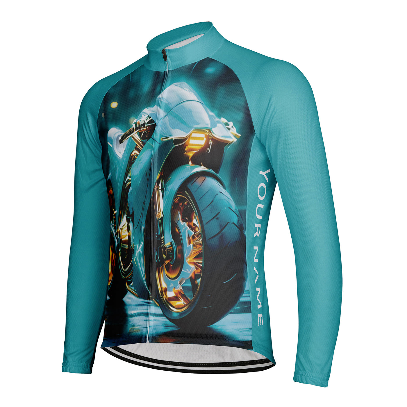 Customized Racing Car Men's Cycling Jersey Long Sleeve
