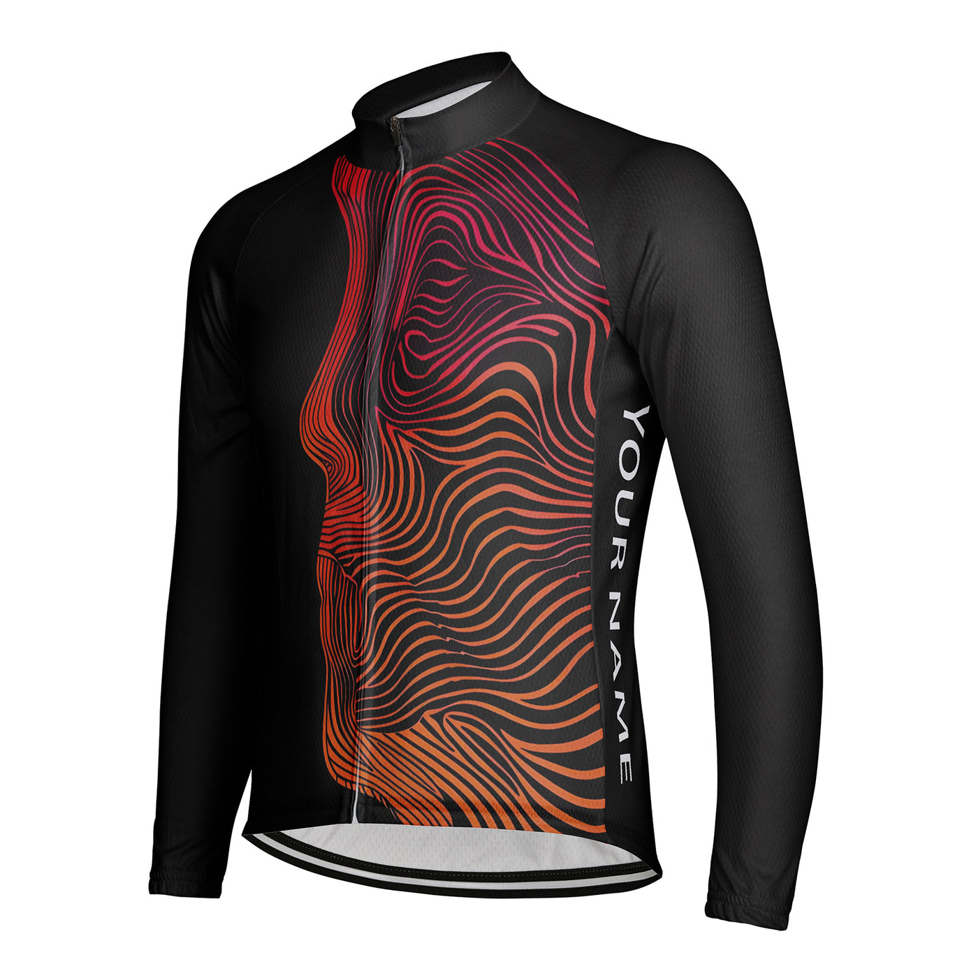 Customized Face Men's Cycling Jersey Long Sleeve