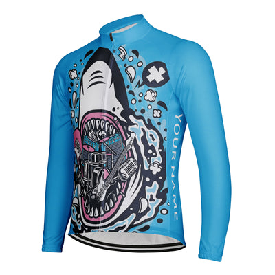 Customized Shark Men's Cycling Jersey Long Sleeve
