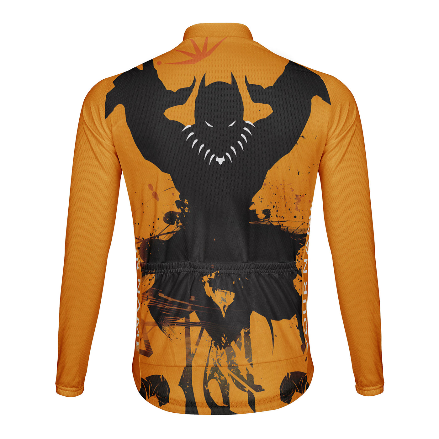 Customized Bat Men's Winter Thermal Fleece Cycling Jersey Long Sleeve