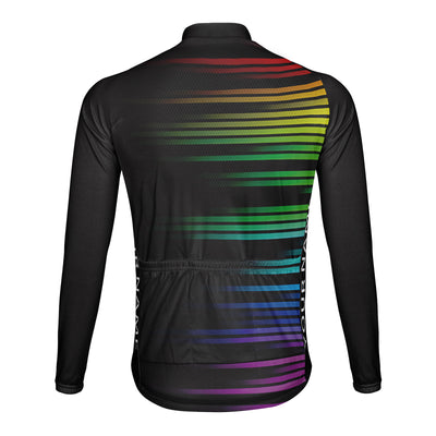 Customized Colorful Texture Men's Cycling Jersey Long Sleeve