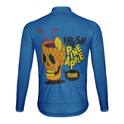 Customized Fresh Pine Apple Men's Cycling Jersey Long Sleeve