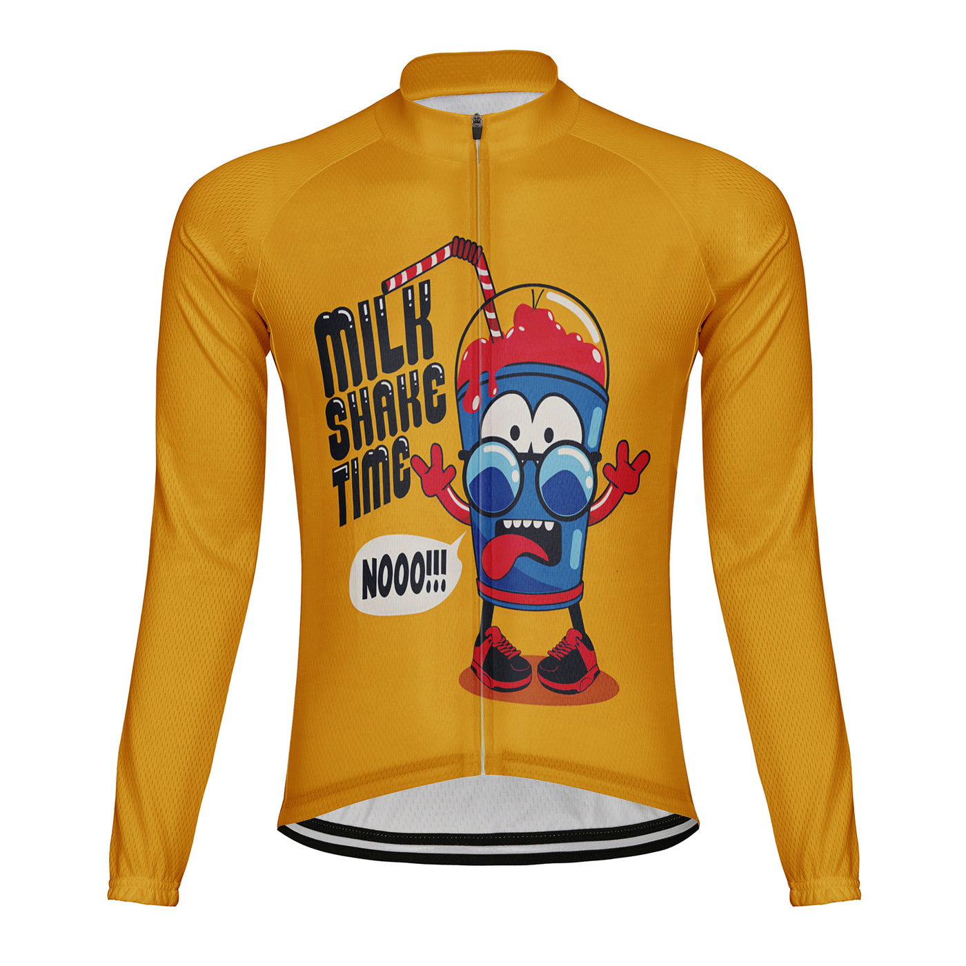 Customized Milk Shake Time Men's Cycling Jersey Long Sleeve