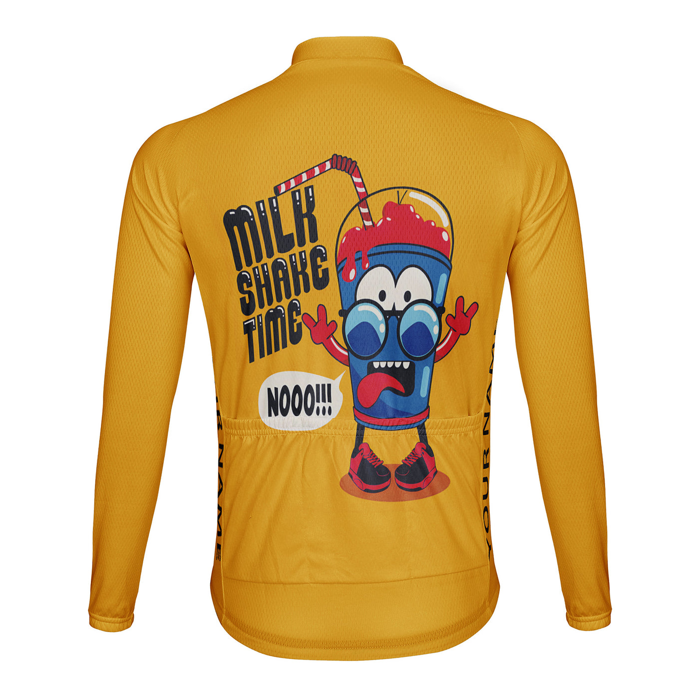 Customized Milk Shake Time Men's Cycling Jersey Long Sleeve