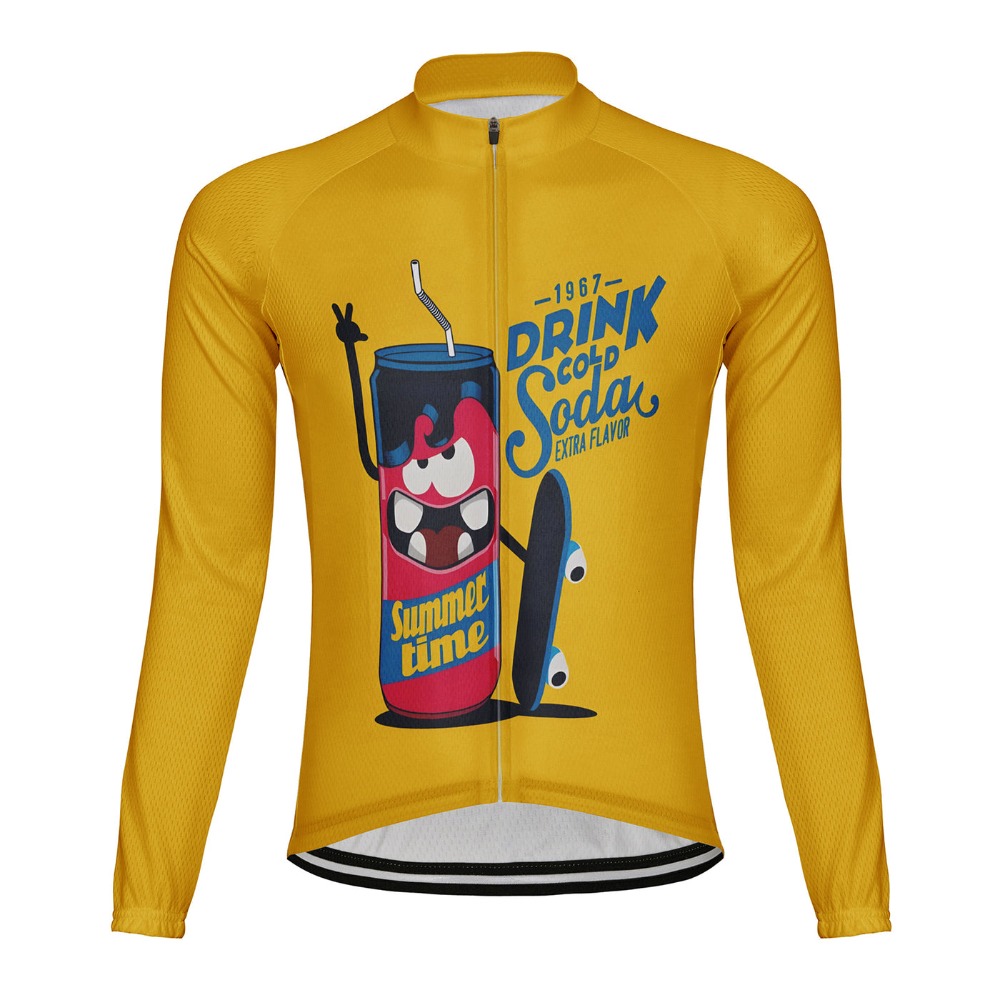 Customized Drink Sodau Men's Cycling Jersey Long Sleeve