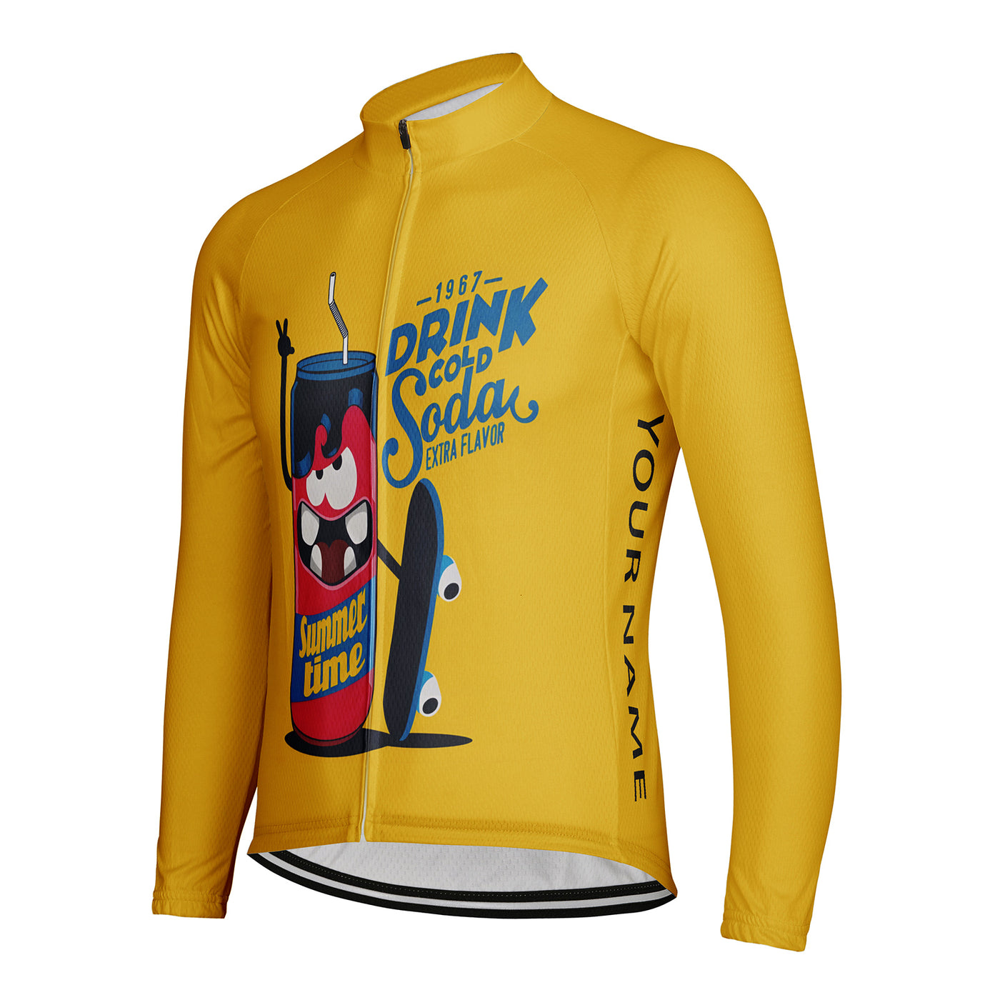 Customized Drink Sodau Men's Cycling Jersey Long Sleeve