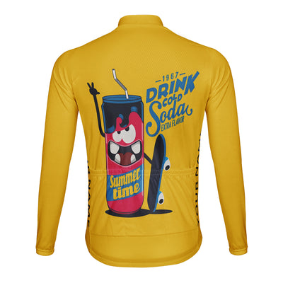Customized Drink Sodau Men's Cycling Jersey Long Sleeve