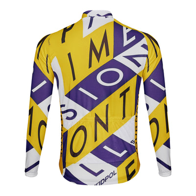 Customized Color Collision Geometric Rhythm Men's Cycling Jersey Long Sleeve