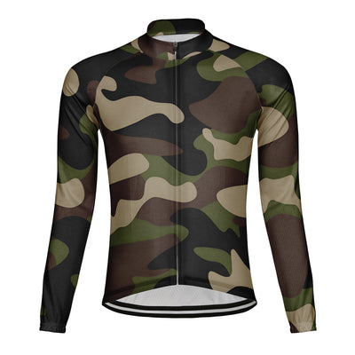 Customized Camouflage Color Men's Cycling Jersey Long Sleeve