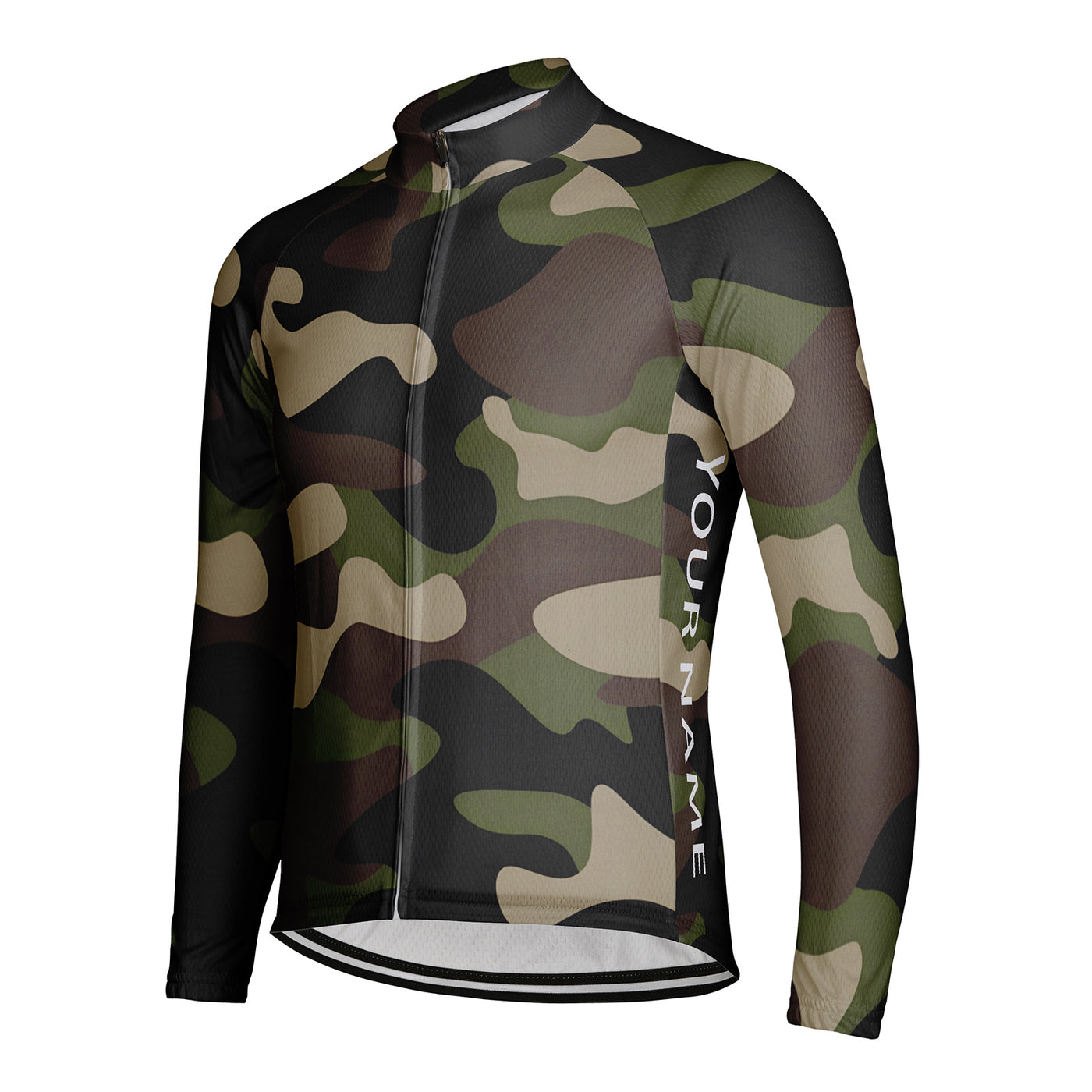 Customized Camouflage Color Men's Cycling Jersey Long Sleeve