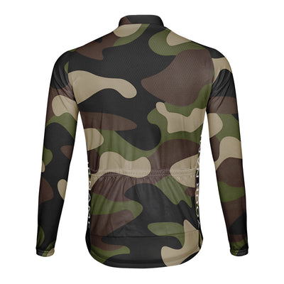 Customized Camouflage Color Men's Cycling Jersey Long Sleeve
