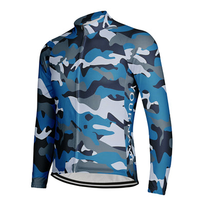 Customized Camouflage Color Men's Cycling Jersey Long Sleeve
