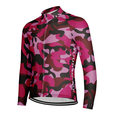 Customized Camouflage Color Men's Cycling Jersey Long Sleeve