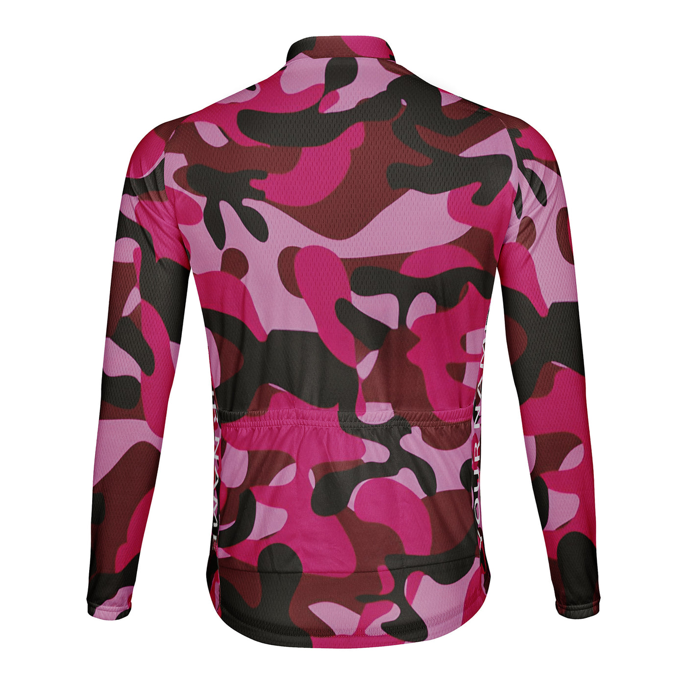 Customized Camouflage Color Men's Winter Thermal Fleece Cycling Jersey Long Sleeve