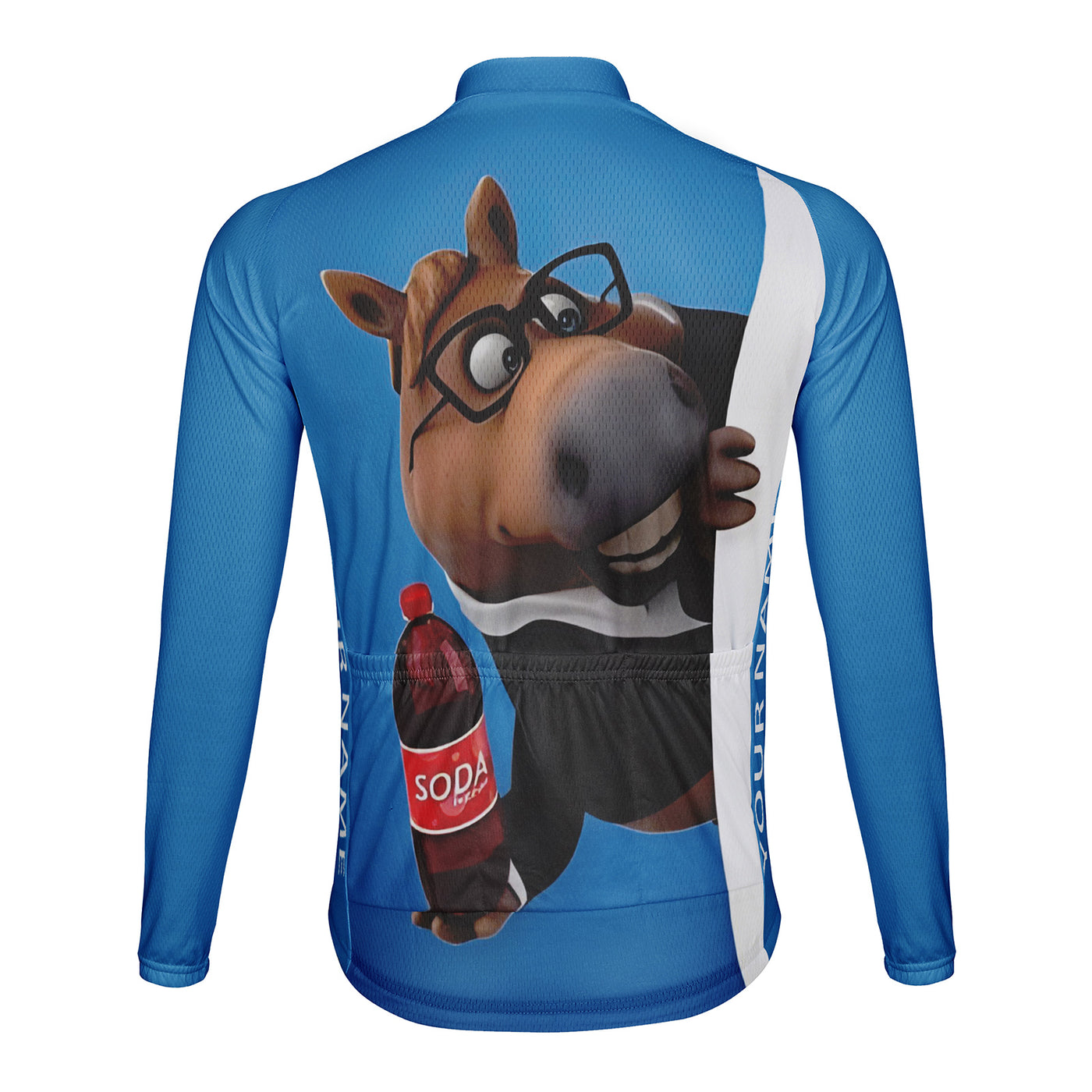 Customized Interesting Horse Men's Cycling Jersey Long Sleeve