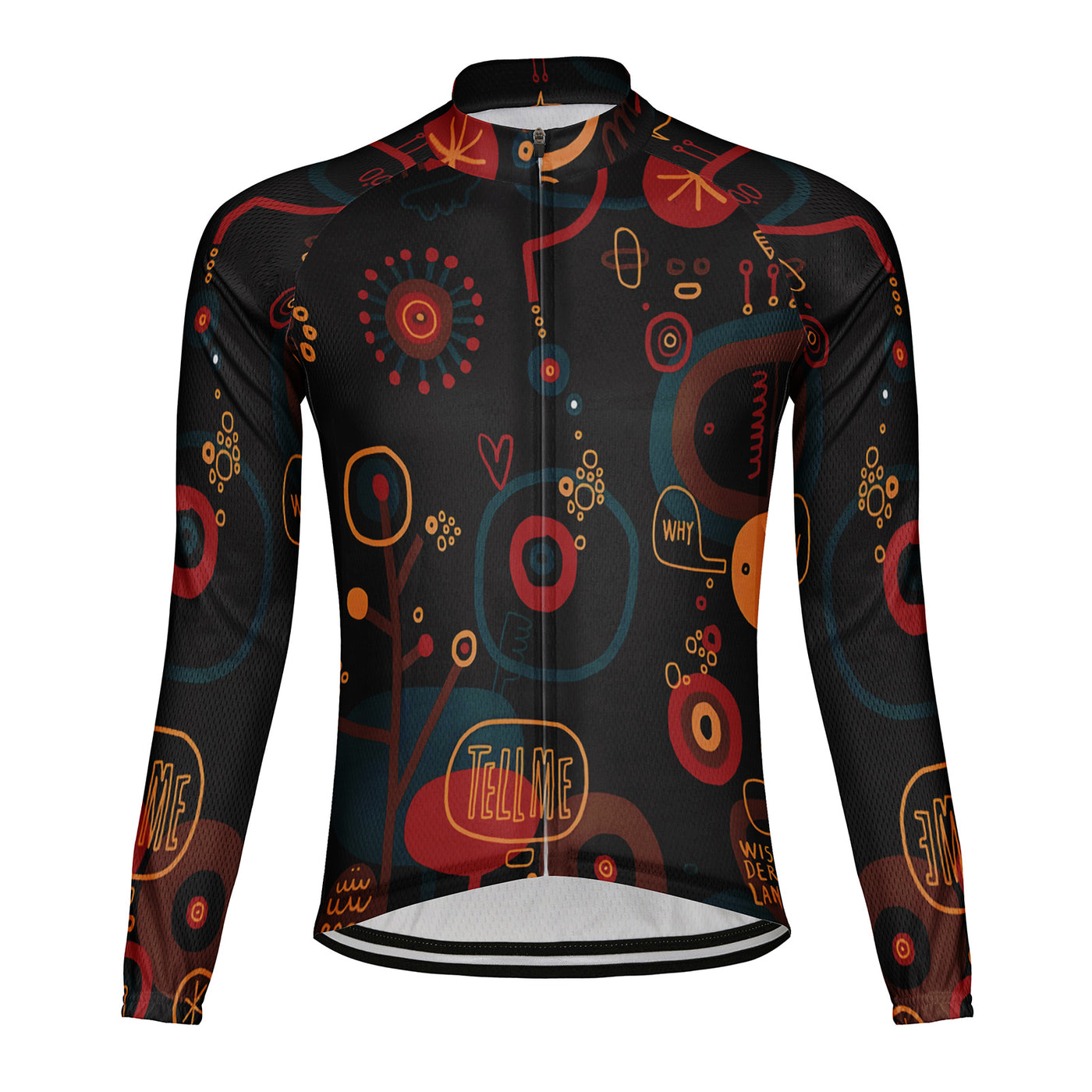 Customized Color Carnival Men's Winter Thermal Fleece Cycling Jersey Long Sleeve
