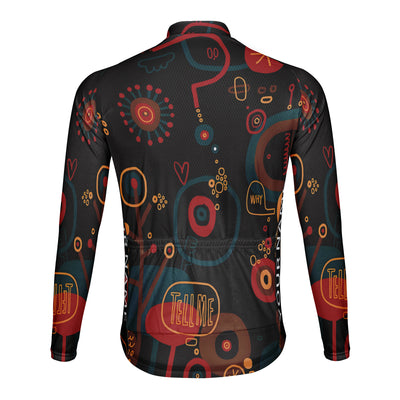 Customized Color Carnival Men's Winter Thermal Fleece Cycling Jersey Long Sleeve