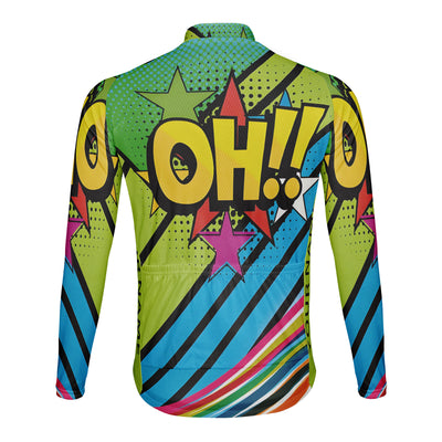 Customized Oh Men's Winter Thermal Fleece Cycling Jersey Long Sleeve