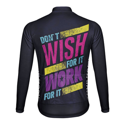 Customized Wish Work Men's Cycling Jersey Long Sleeve