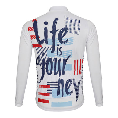 Customized Life Is Ajour Ney Men's Winter Thermal Fleece Cycling Jersey Long Sleeve
