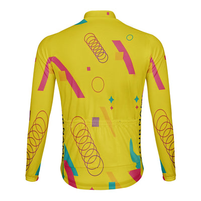 Customized Yellow Men's Cycling Jersey Long Sleeve