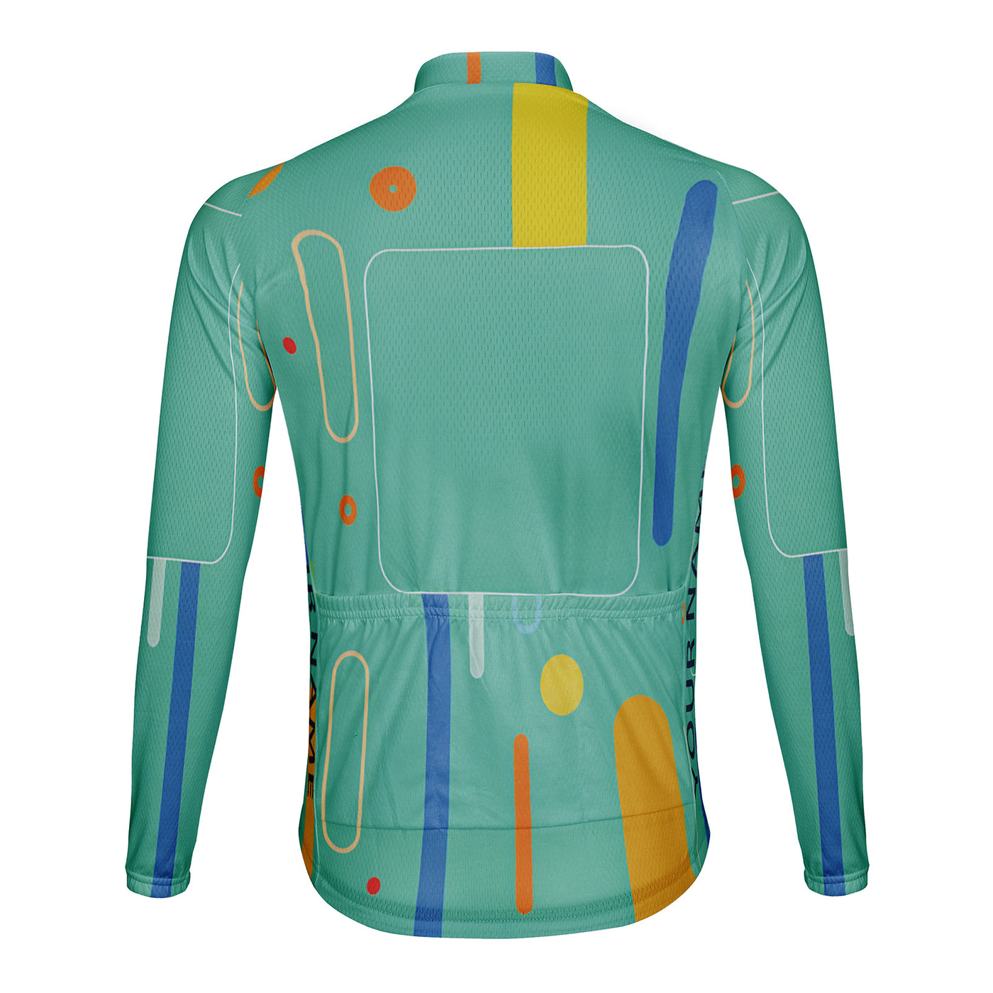 Customized Green Men's Cycling Jersey Long Sleeve