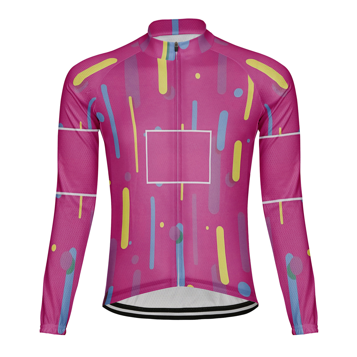Customized Red Men's Cycling Jersey Long Sleeve