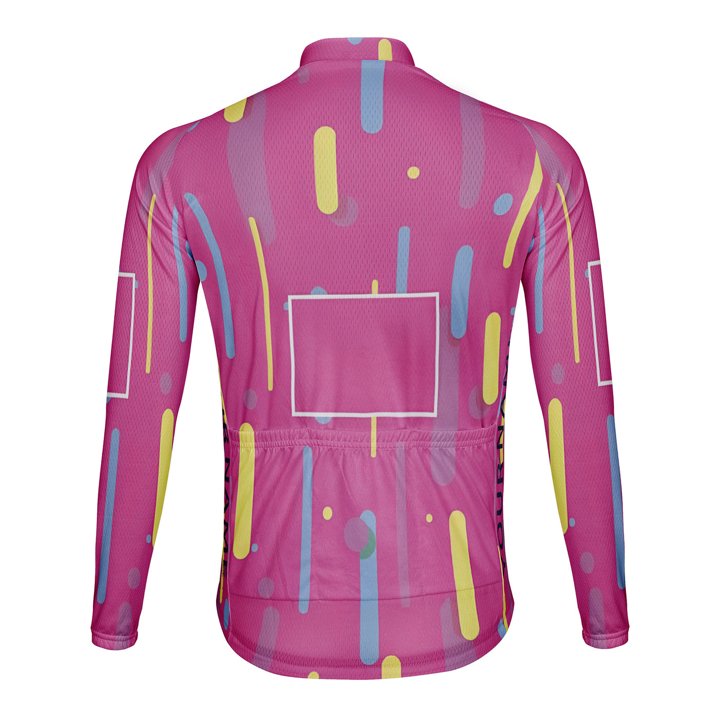 Customized Red Men's Cycling Jersey Long Sleeve