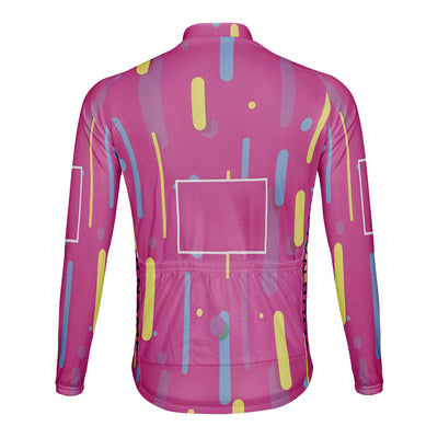 Customized Red Men's Cycling Jersey Long Sleeve