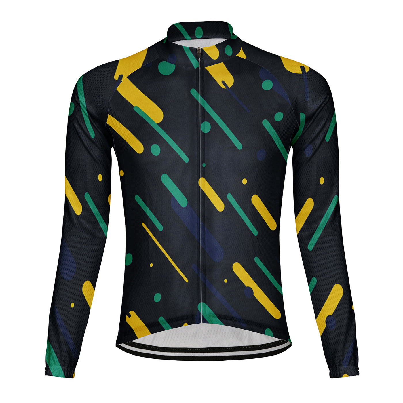 Customized Dark Blue Men's Cycling Jersey Long Sleeve