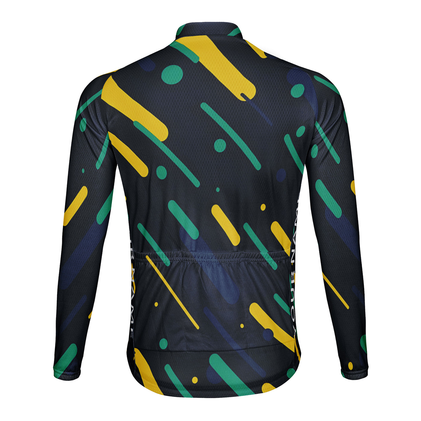 Customized Dark Blue Men's Cycling Jersey Long Sleeve