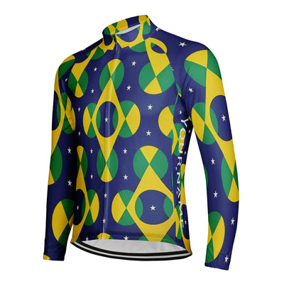 Customized Brazil Men's Cycling Jersey Long Sleeve