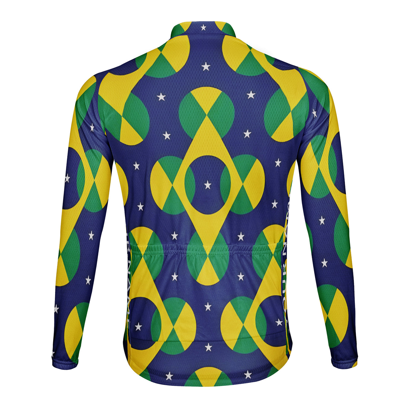 Customized Brazil Men's Winter Thermal Fleece Cycling Jersey Long Sleeve