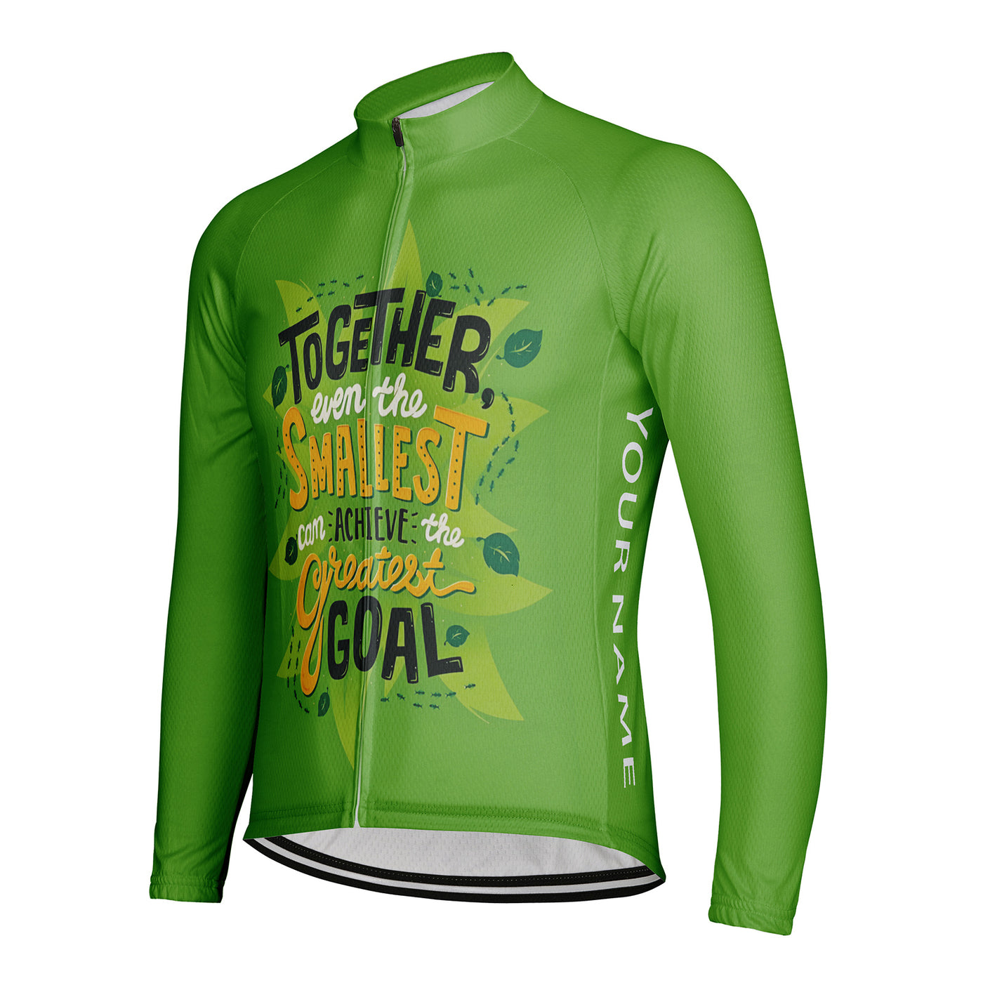 Customized Together Smallest Goal Men's Cycling Jersey Long Sleeve