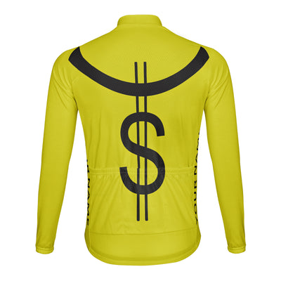 Customized Money Men's Winter Thermal Fleece Cycling Jersey Long Sleeve