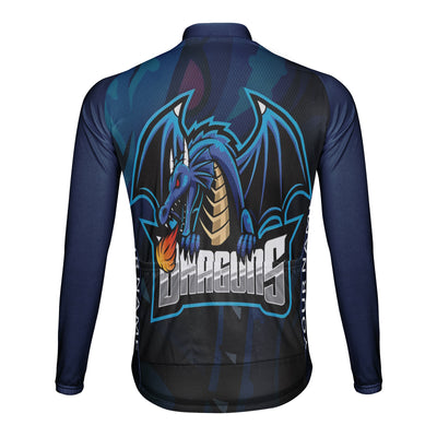 Customized Dragons Men's Winter Thermal Fleece Cycling Jersey Long Sleeve